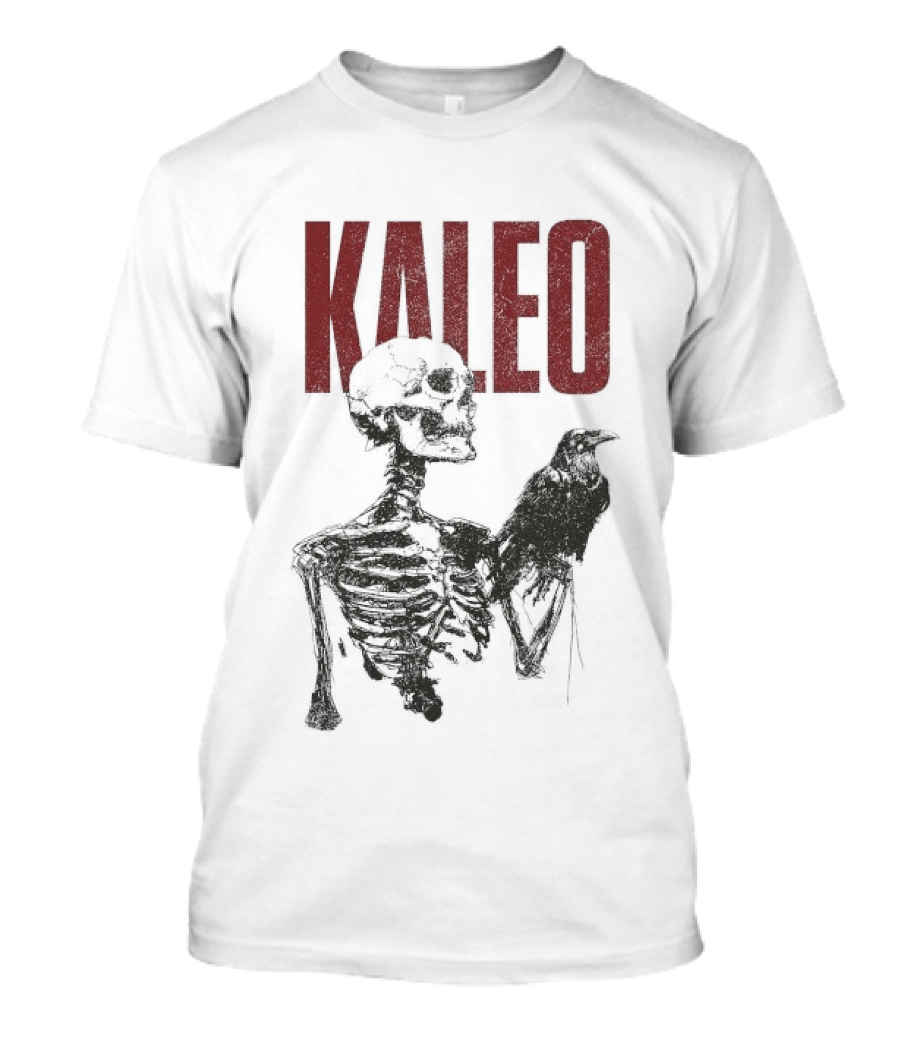 Kaleo Skeleton Holding Raven T-Shirt
