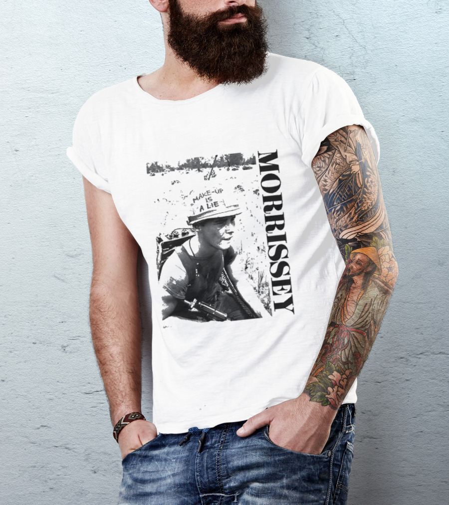 Morrissey Make Up Is A Lie Combat 2026 Tour T-Shirt