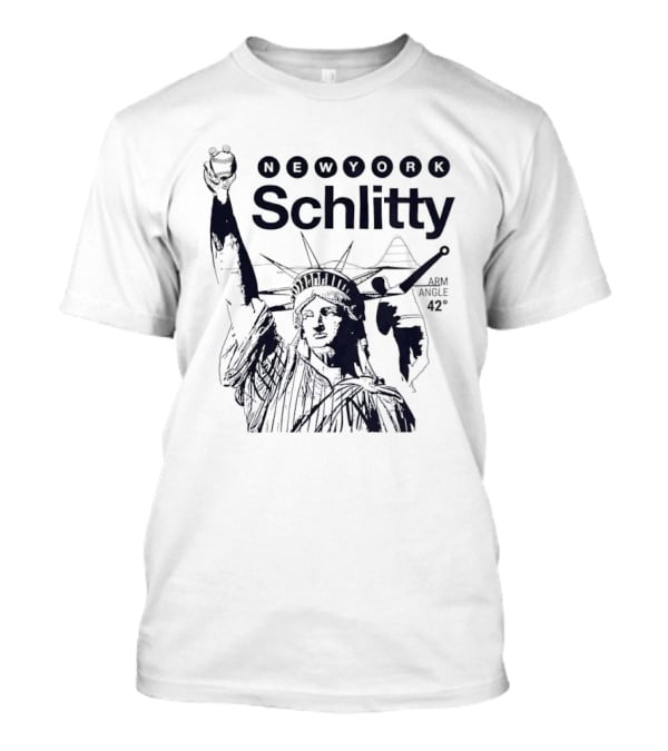 New York Schlitty Statue Of Liberty Baseball ABM Angle 42 Degrees T-Shirt