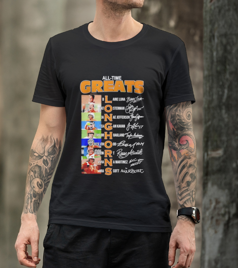 All Time Greats Blaire Luna Cat Osterman Janae Jefferson Tea Gan Kavan Taylor Hoagland Reese Atwood Viviana Martinez Mia Scott Longhorns T-Shirt