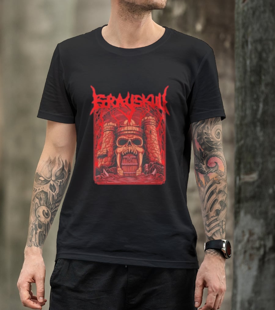Grayskull Castle Masters Of The Universe He Man Skeletor Power Sword T-Shirt