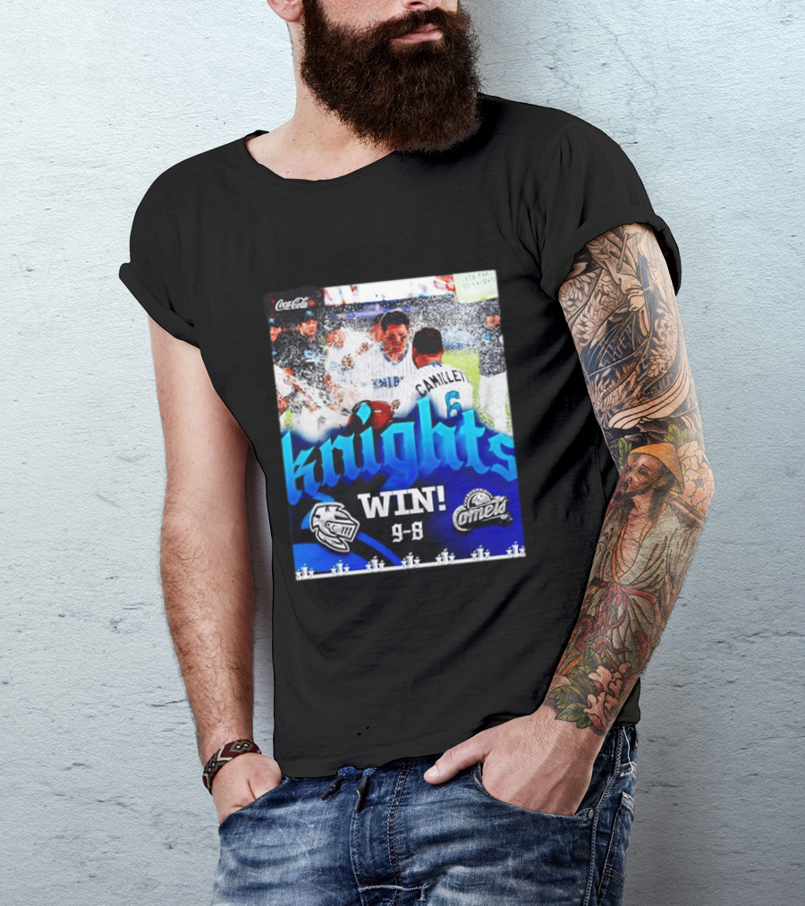 Knights Win 9 8 Against Comets Baseball Celebration T-Shirt