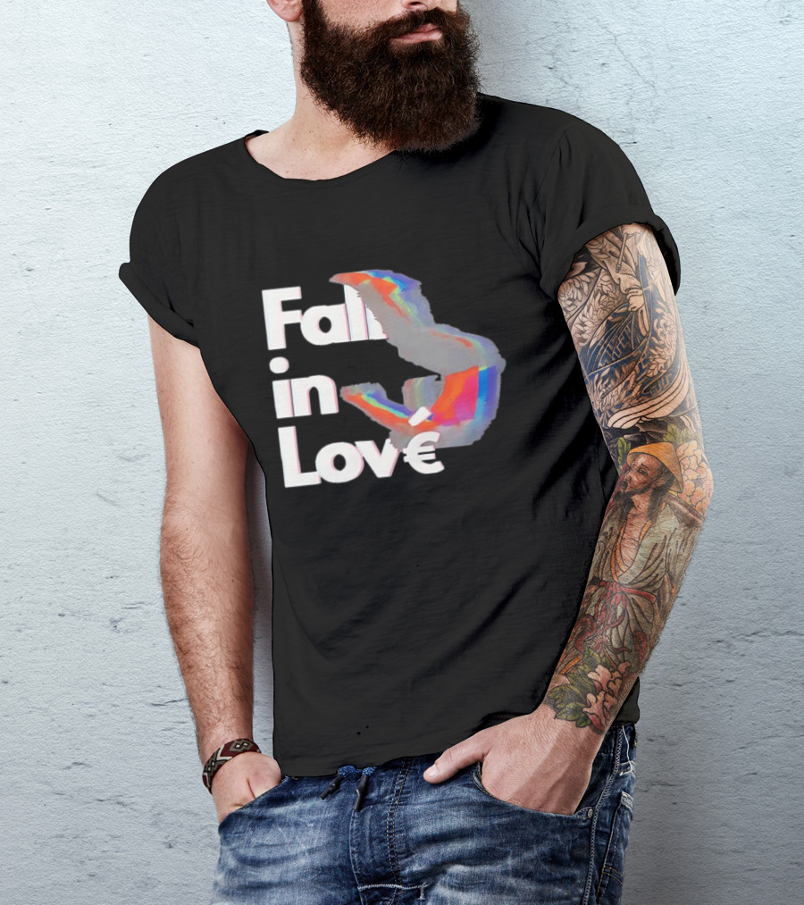 Fall In Love Rainbow Abstract T-Shirt