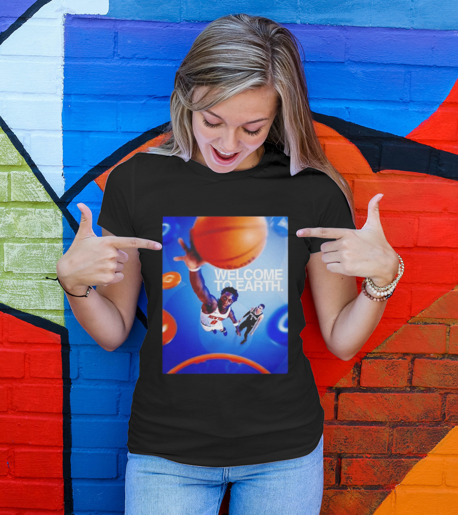 OG Anunoby New York Knicks Welcome To Earth Basketball Moment T-Shirt
