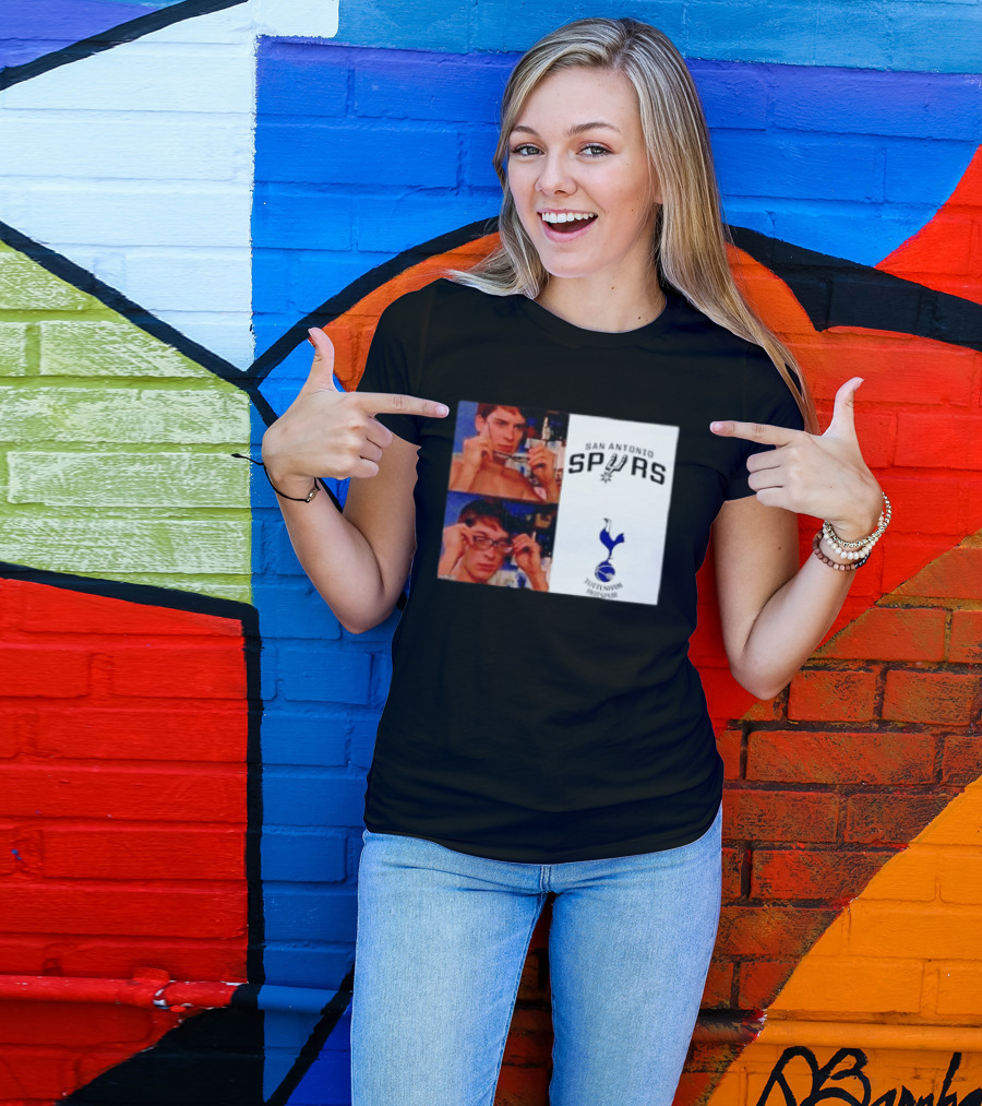 Peter Parker Reading Glasses Meme San Antonio Spurs Tottenham Hotspur T-Shirt