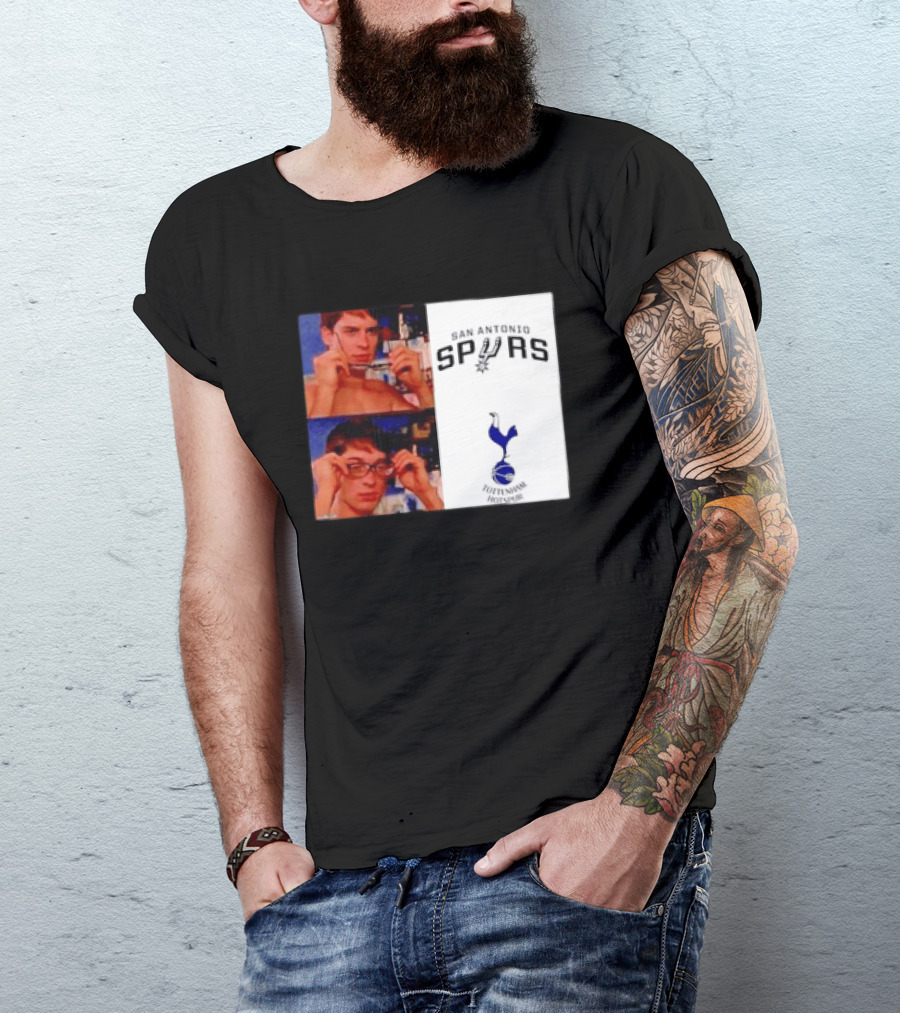 Peter Parker Reading Glasses Meme San Antonio Spurs Tottenham Hotspur T-Shirt