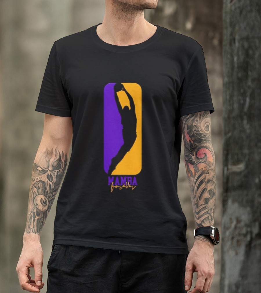 Mamba Forever Purple Gold Basketball Legend T-Shirt