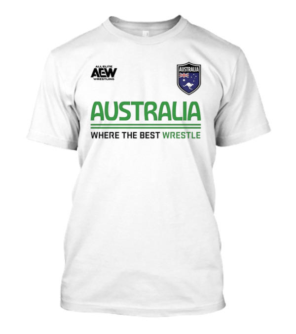 AEW Australia Where The Best Wrestle Iconic Shield T-Shirt