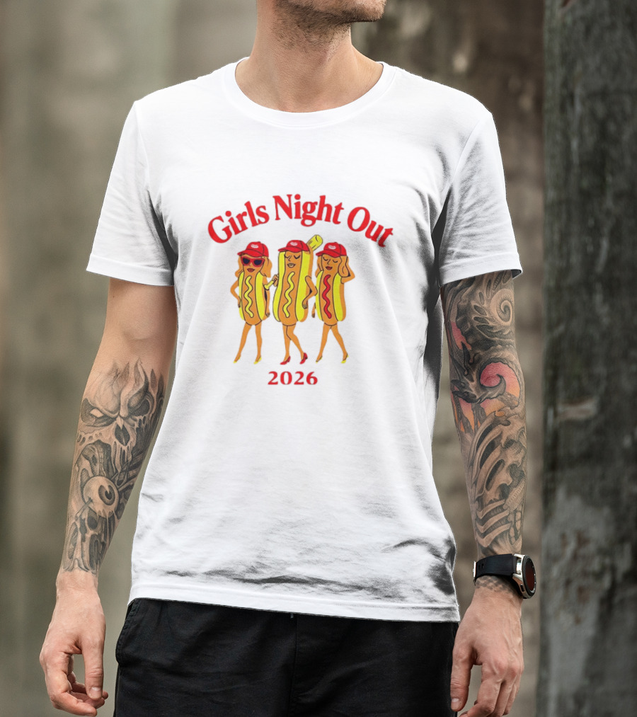 Girls Night Out 2026 Fun Hot Dog Costume T-Shirt