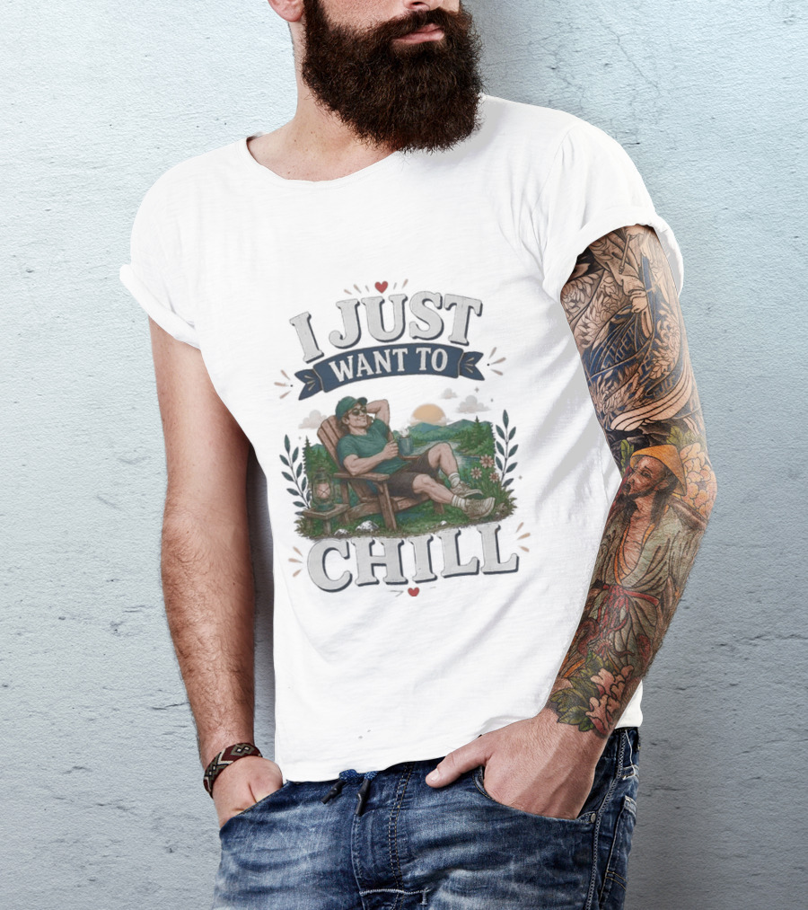 I Just Want To Chill Sunset Relaxation Scene T-Shirt