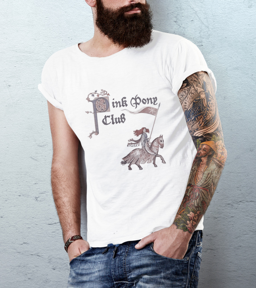 Pink Pony Club Chappell Roan Medieval Horse Rider T-Shirt