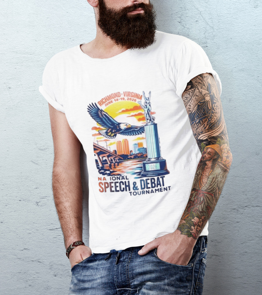Richmond Virginia National Speech And Debate Tournament June 14 19 2026 Eagle Bridge Statue T-Shirt