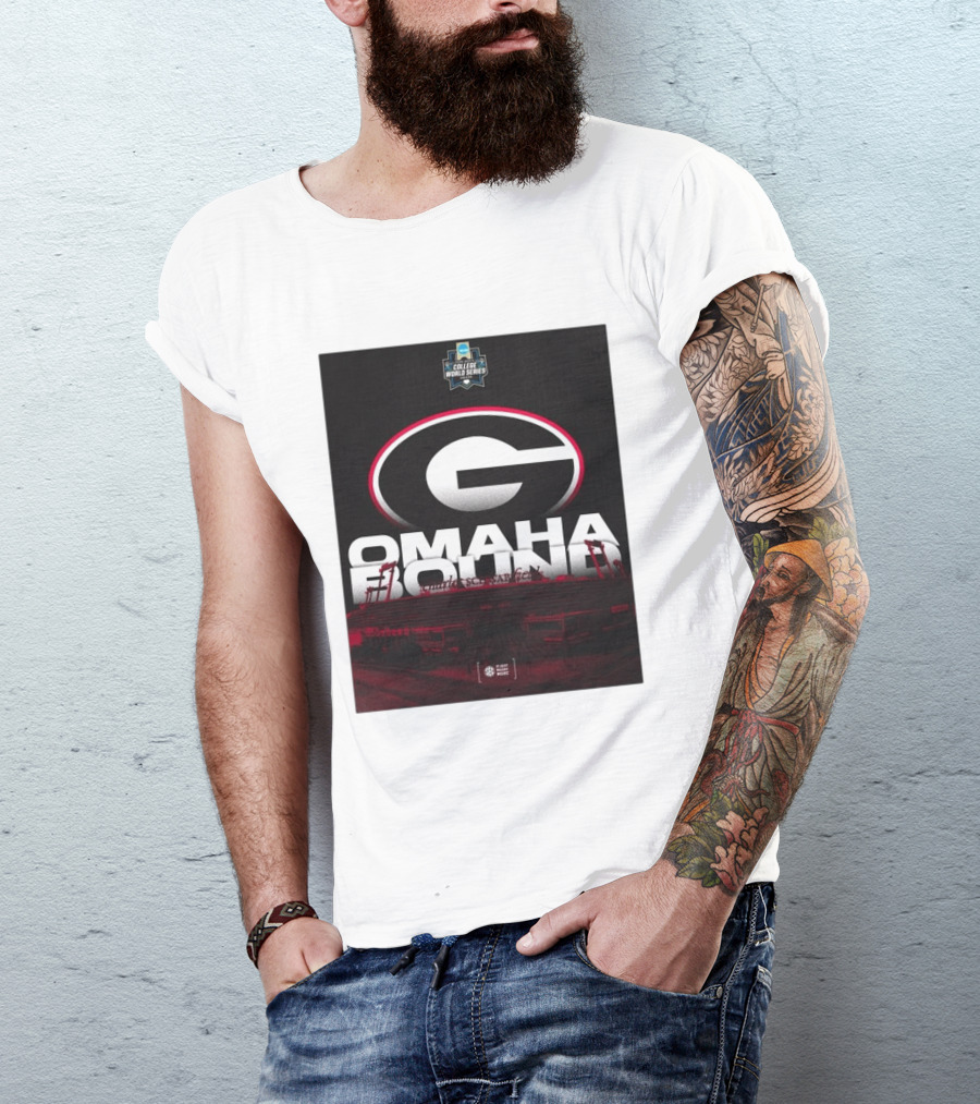 Georgia Bulldogs Omaha Bound College World Series Baseball Hoover Alabama T-Shirt
