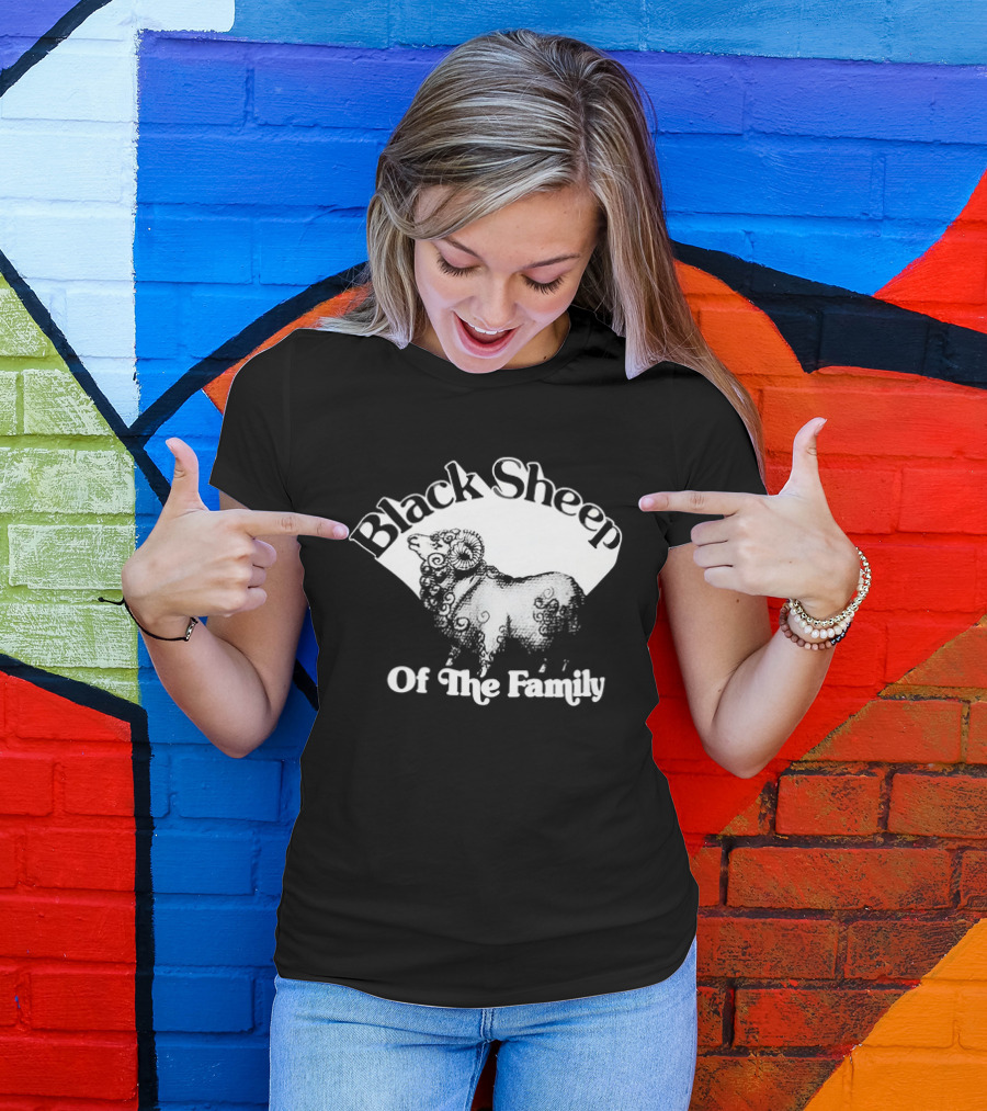 Black Sheep Of The Family Playful Sheep T-Shirt