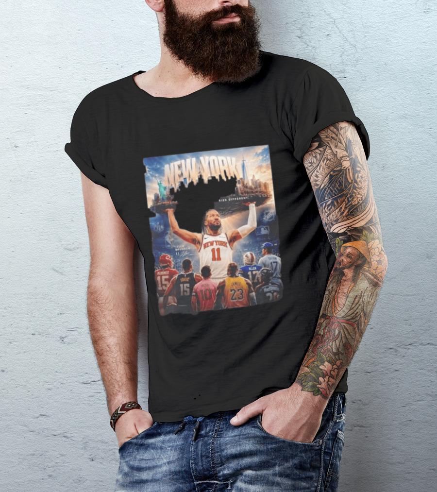 New York Knicks Built Different Carries Different Skyline Basketball NFL MLB T-Shirt