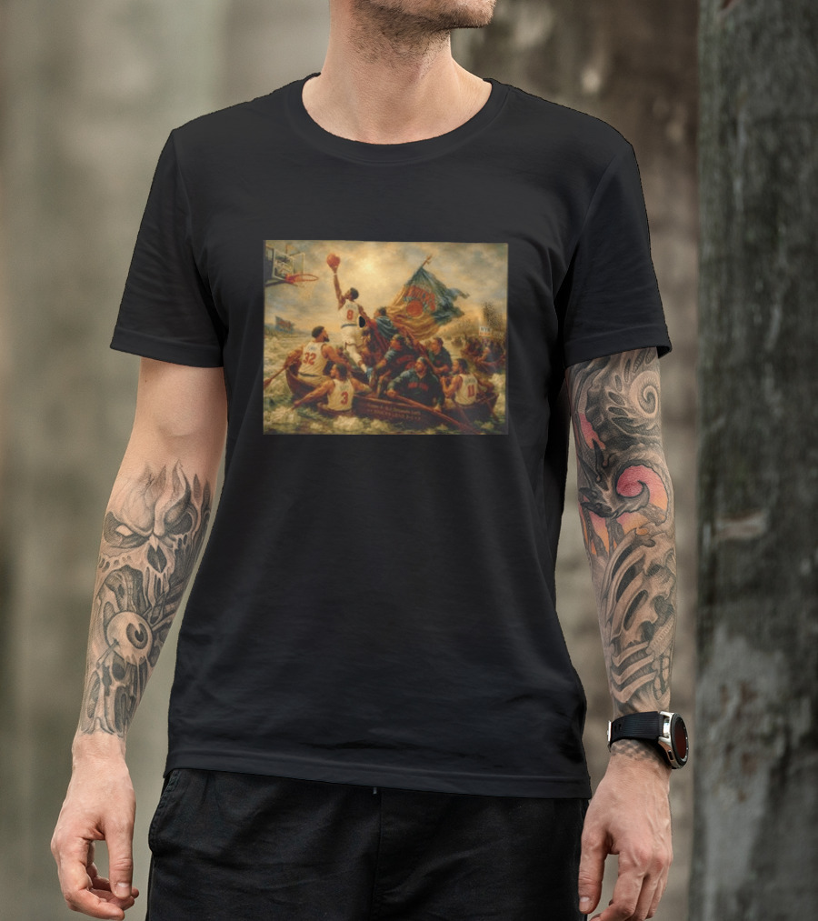 OG Anunoby Karl Anthony Towns Josh Hart Jalen Brunson New York Knicks 2026 NBA Renaissance Hoops Masterpiece T-Shirt