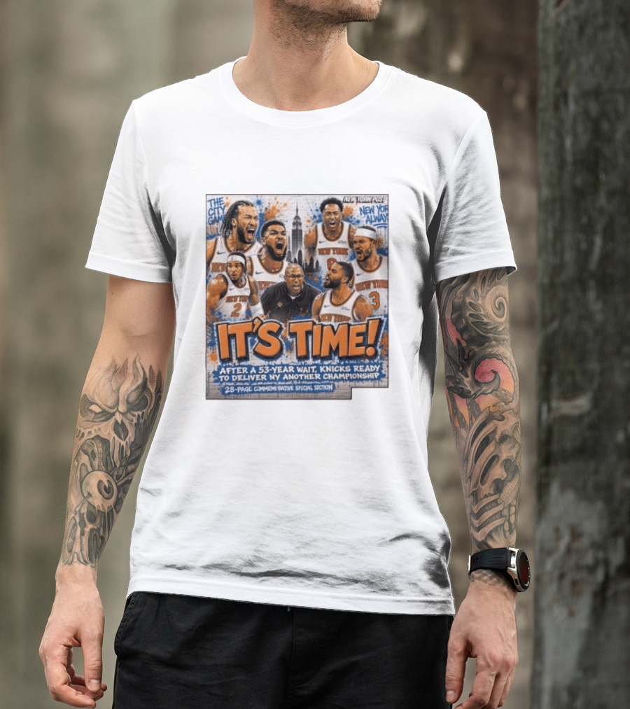 New York Knicks Time Championship Celebration City Game 53 Year Wait T-Shirt
