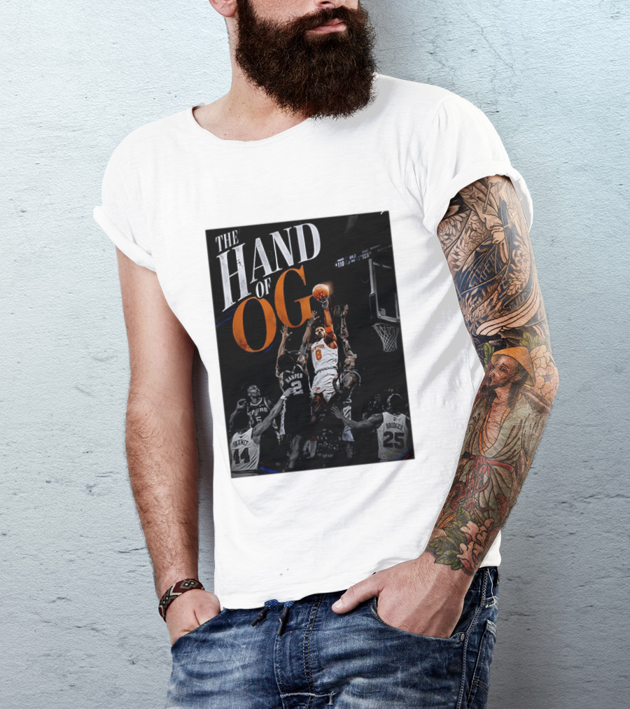 The Hand Of OG Anunoby New York Knicks NBA Basketball Player 2026 T-Shirt