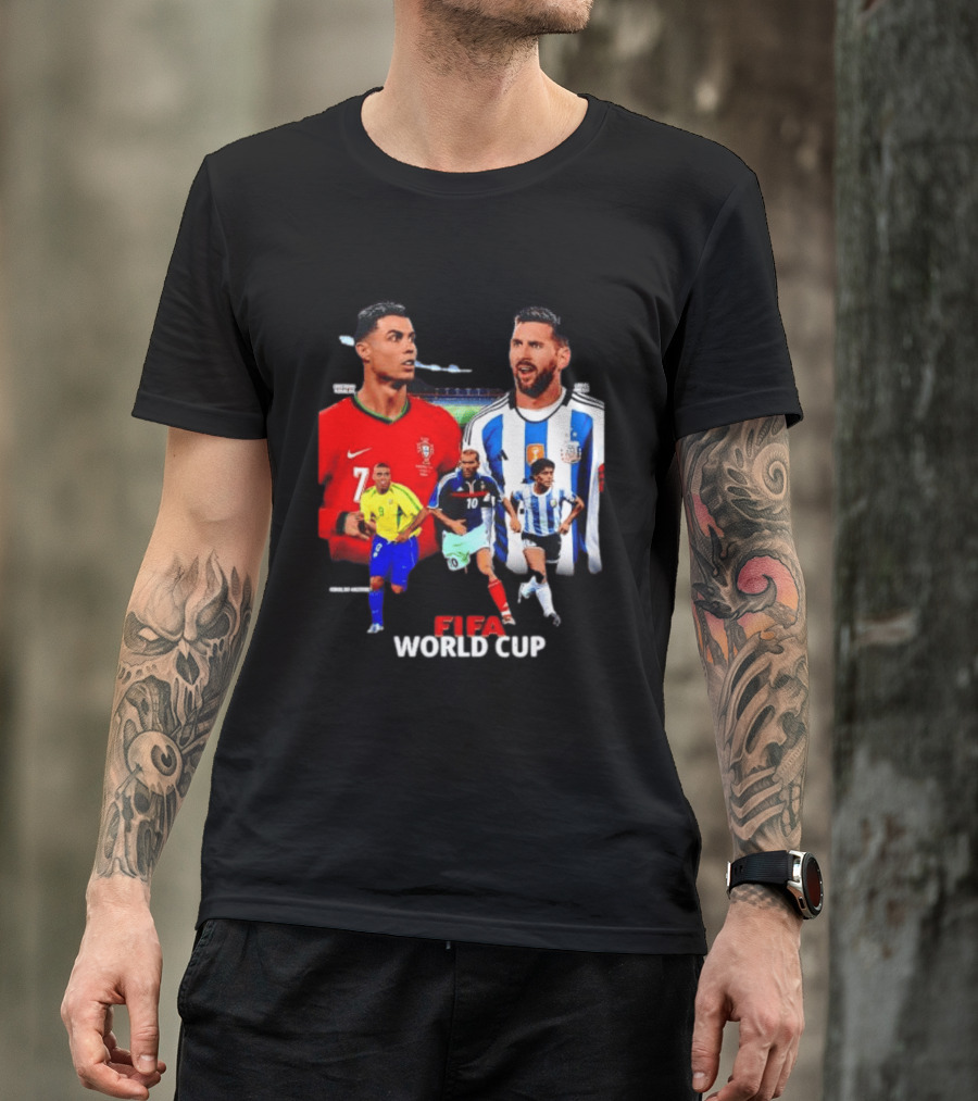 Cristiano Ronaldo Lionel Messi FIFA World Cup Ronaldo Nazario Zinedine Zidane Diego Maradona T-Shirt