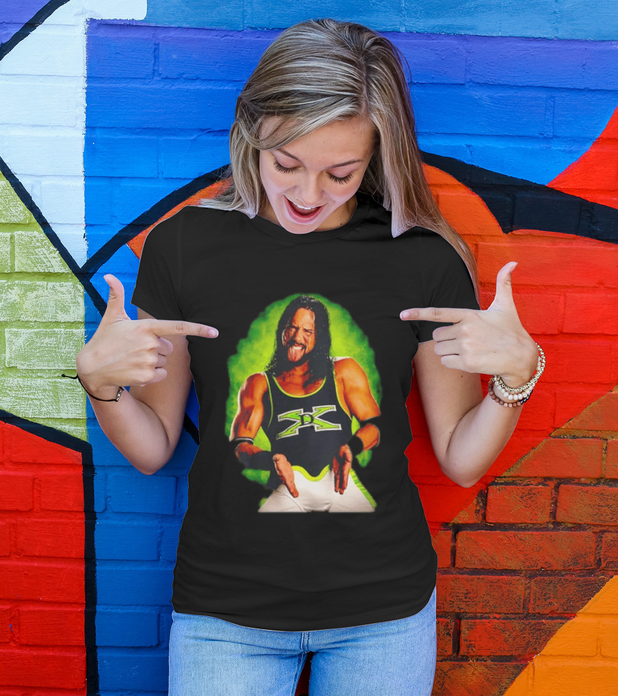 DX Seth Rollins Men's Wrestling Iconic Attitude Era Shawn X Pac D Generation X Green T-Shirt