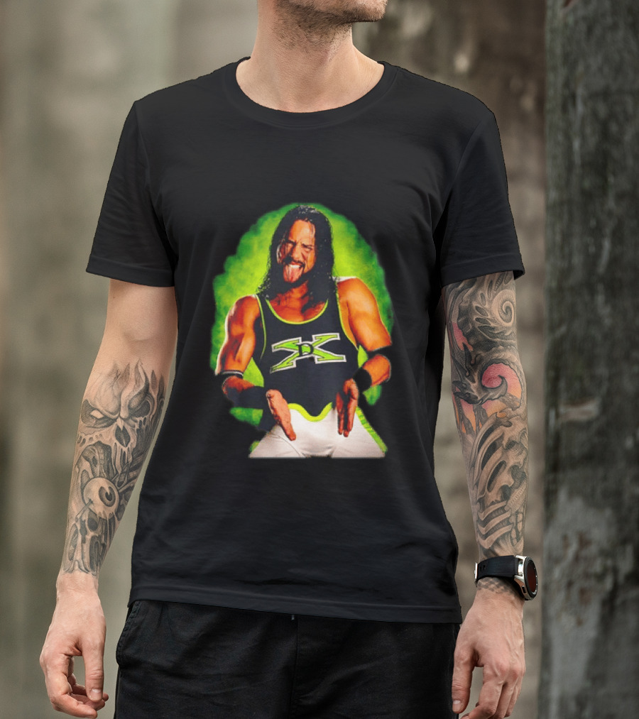 DX Seth Rollins Men's Wrestling Iconic Attitude Era Shawn X Pac D Generation X Green T-Shirt