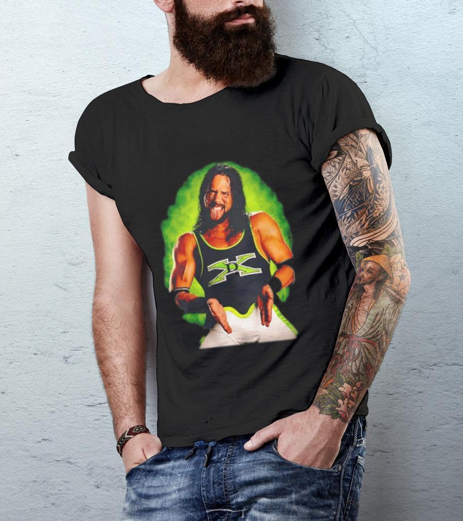 DX Seth Rollins Men's Wrestling Iconic Attitude Era Shawn X Pac D Generation X Green T-Shirt