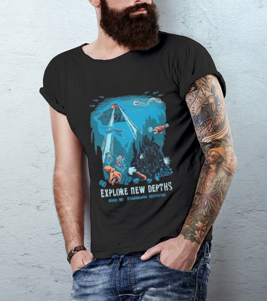 Explore New Depths Woods Hole Oceanographic Institution Submarine Adventure Ocean Exploration T-Shirt