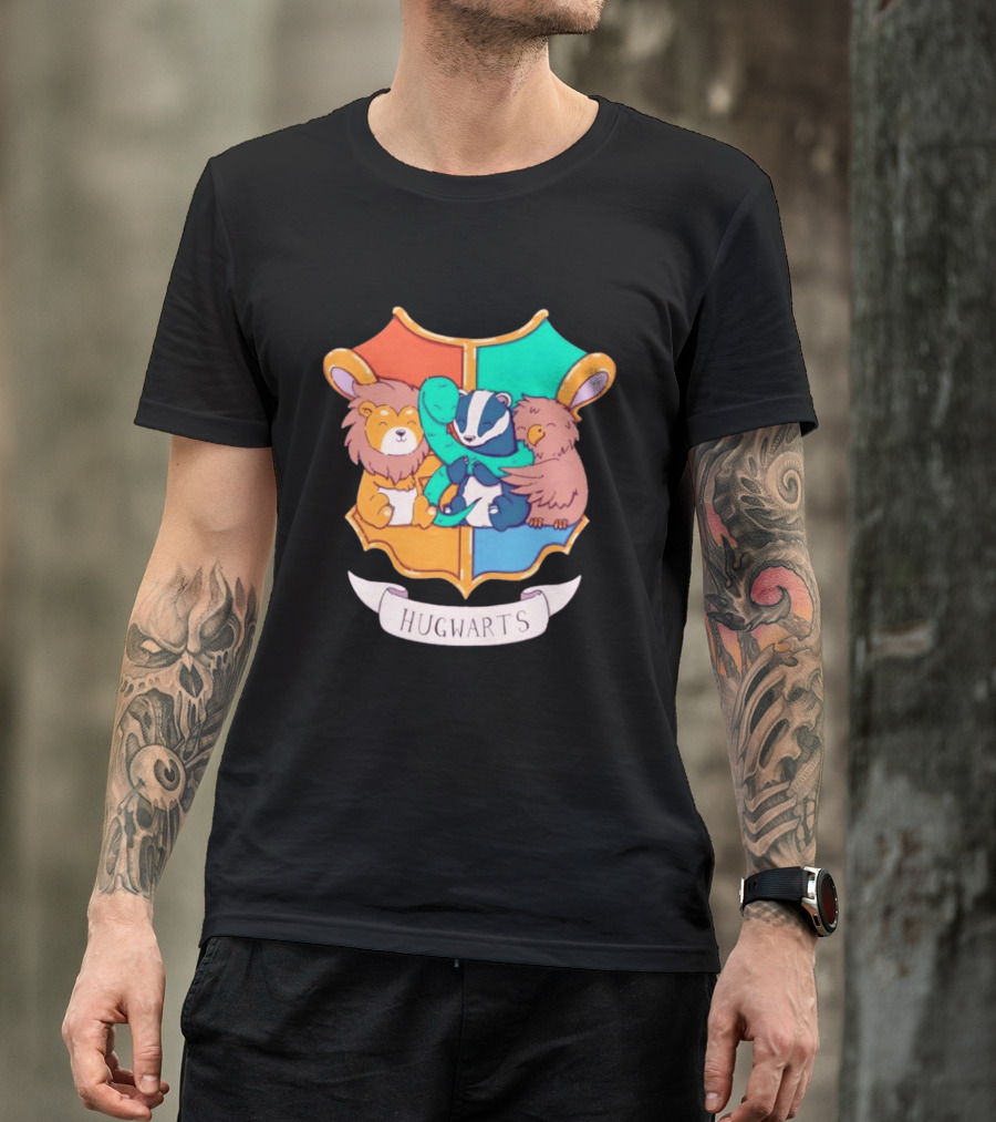 Hugwarts Lion Snake Badger Eagle T-Shirt