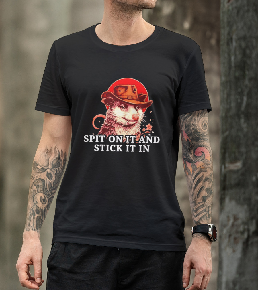 Spit On It And Stick It In Opossum Cowboy Red Hat T-Shirt