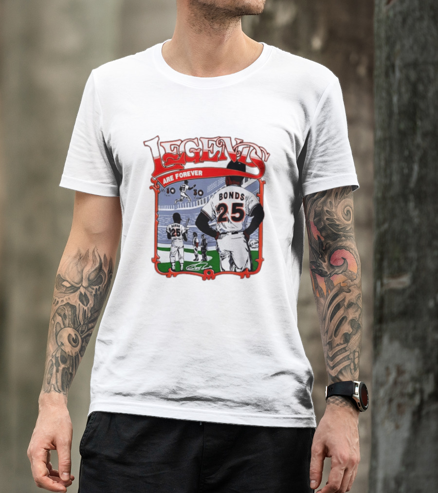 Barry Bonds Legends Are Forever San Francisco Giants 25 T-Shirt