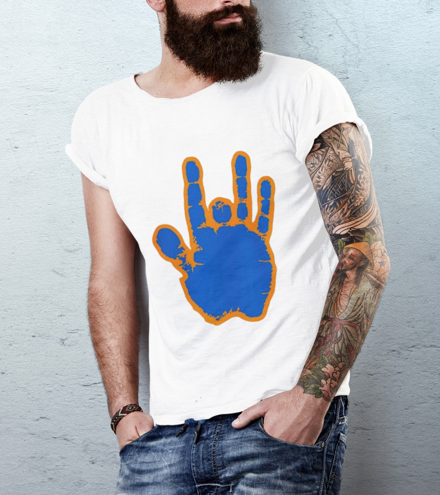 Florida Gators Blue And Orange Handprint Gesture T-Shirt