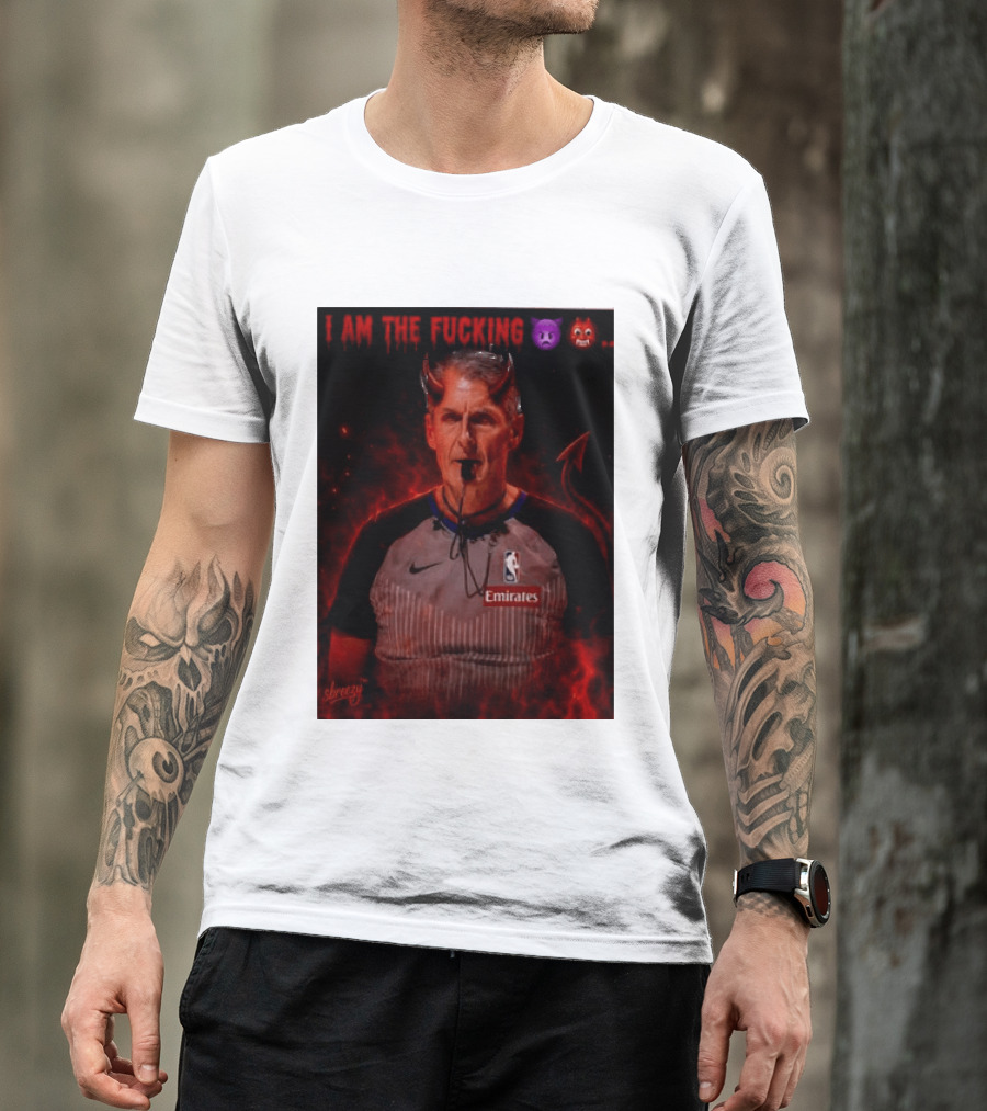 I Am The Fucking Emoji Devil Scott Foster NBA Referee Emirate T-Shirt