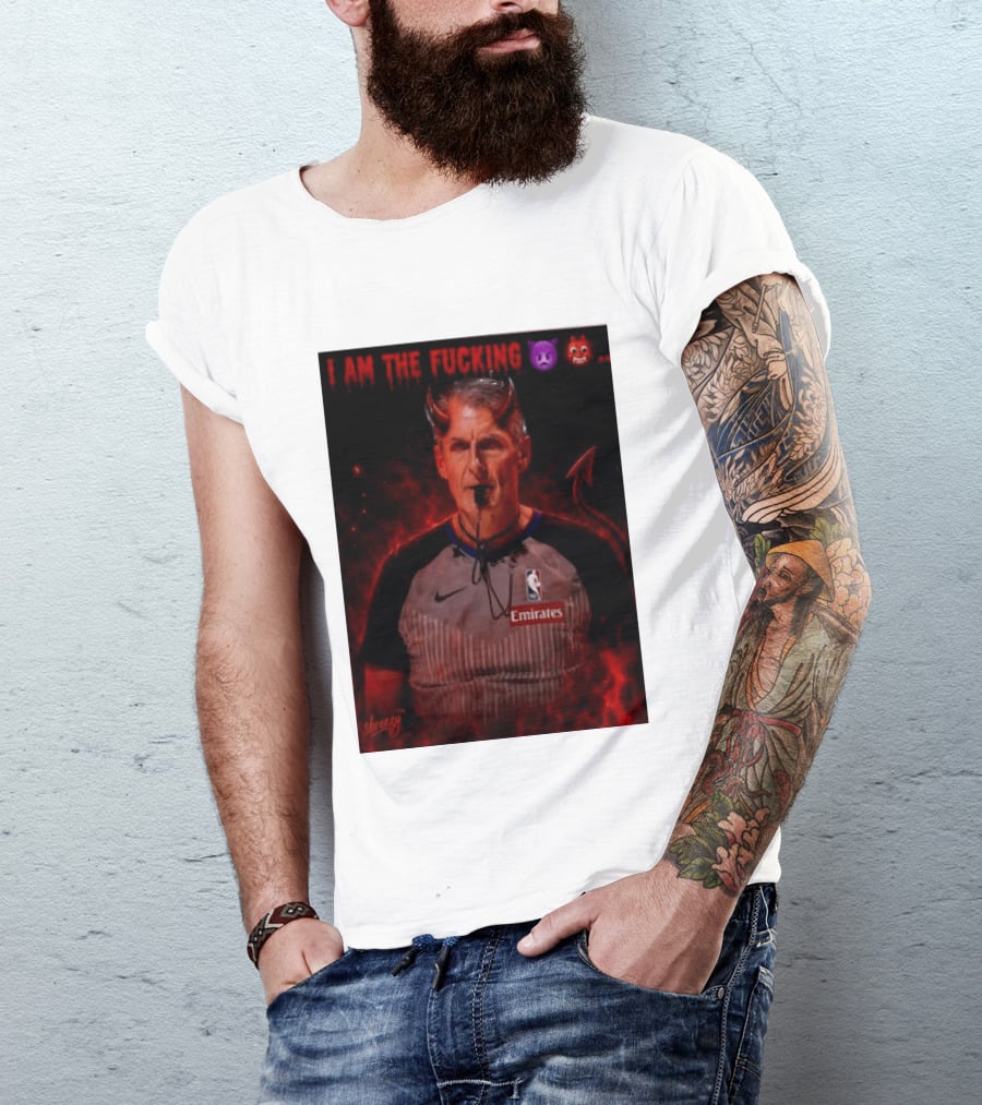 I Am The Fucking Emoji Devil Scott Foster NBA Referee Emirate T-Shirt