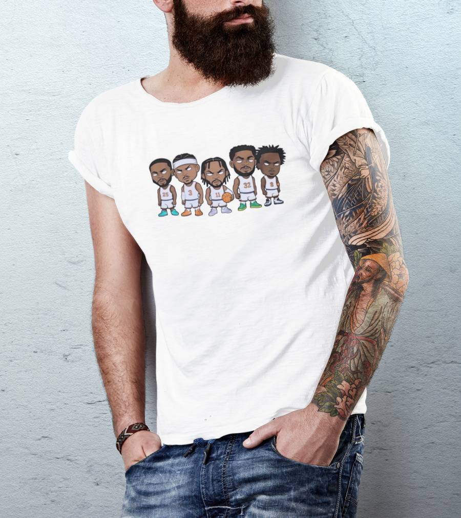 New York Knicks Chibi Basketball Players 25 3 11 32 8 T-Shirt