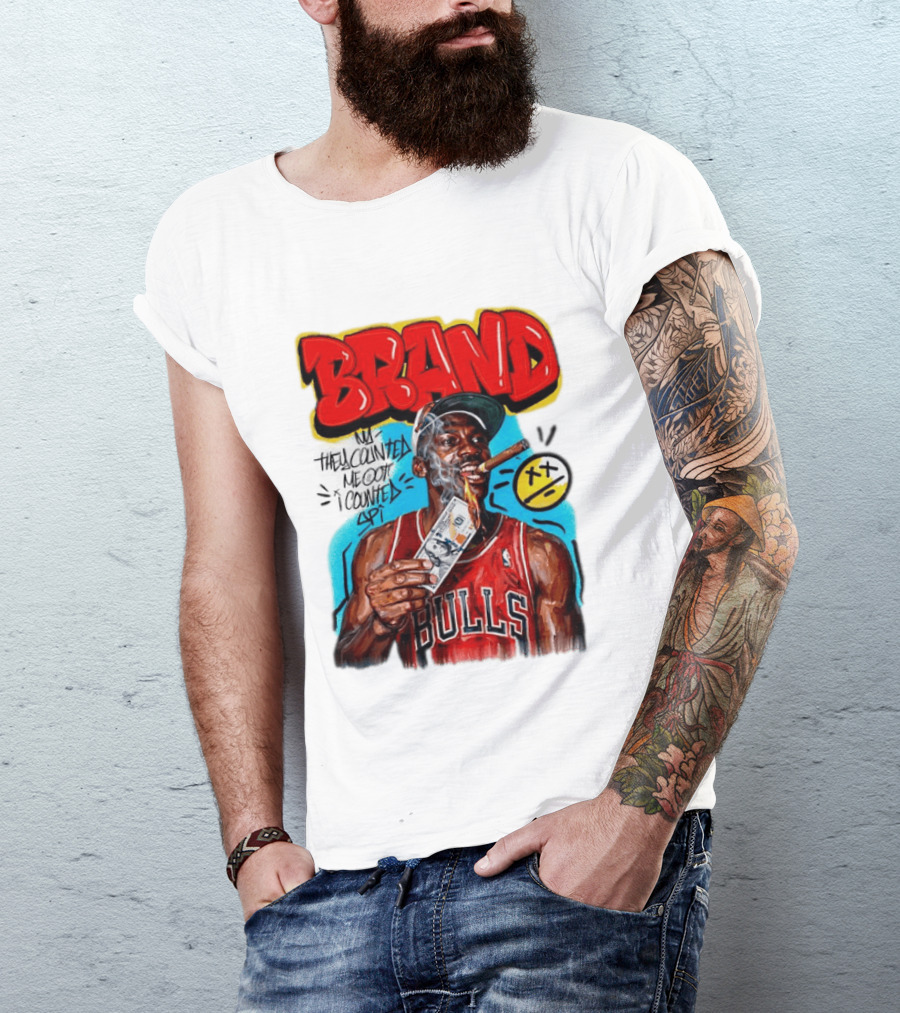 BRAND Michael Jordan Chicago Bulls NBA They Counted Me Out I Counted Spit T-Shirt