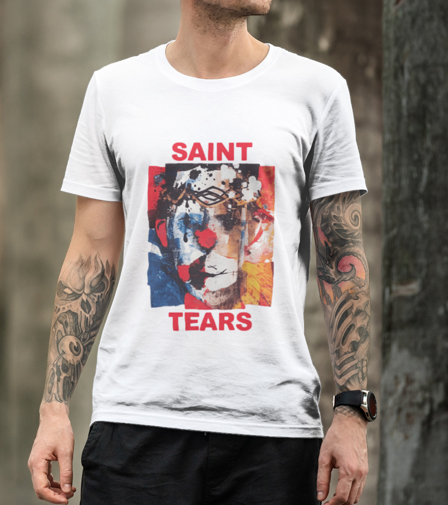 Miles McBride Saint Tears Colorful Artistic Face T-Shirt