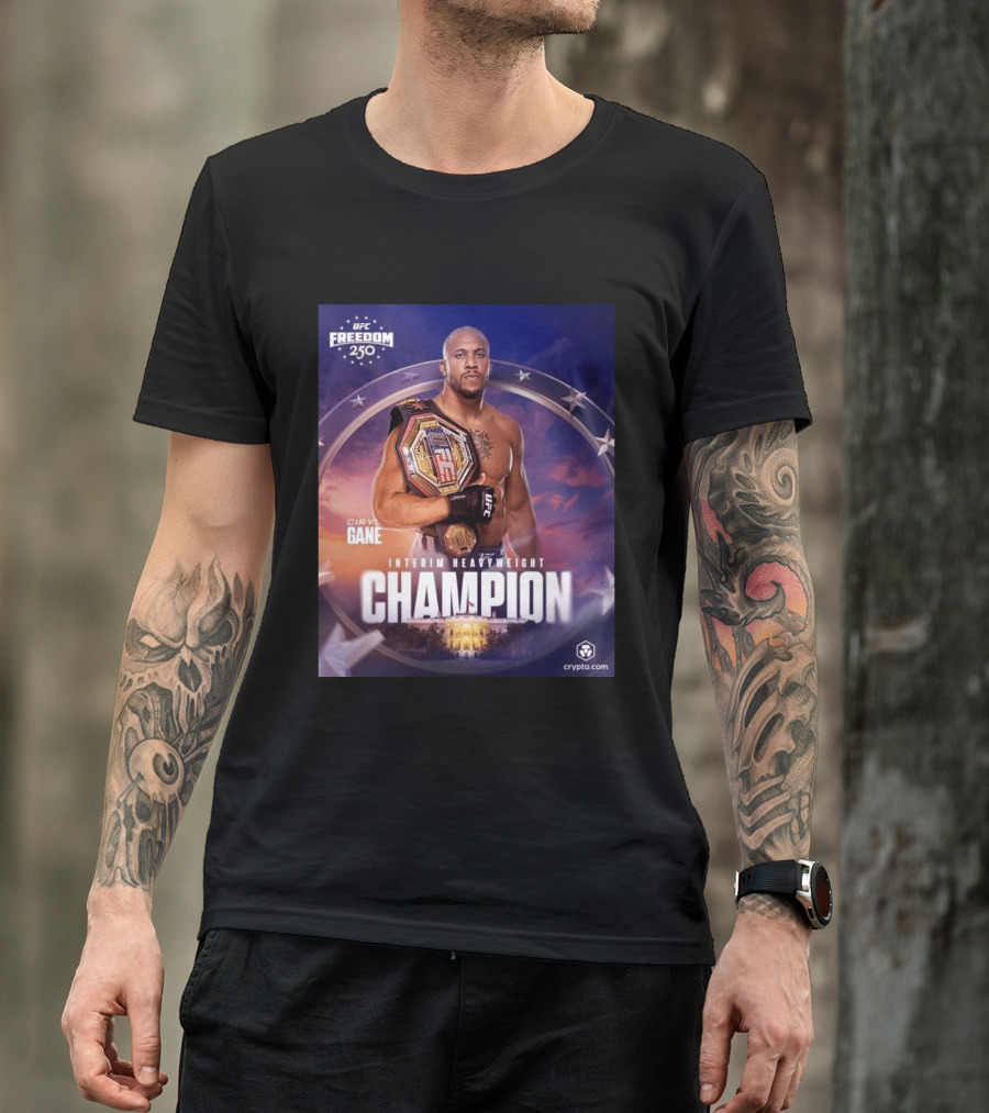 UFC Freedom 250 Ciryl Gane Interim Heavyweight Champion Crypto.com T-Shirt