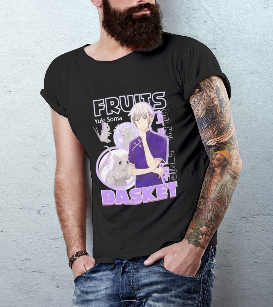Fruits Basket Yuki Soma Kanji Mouse Transformation T-Shirt