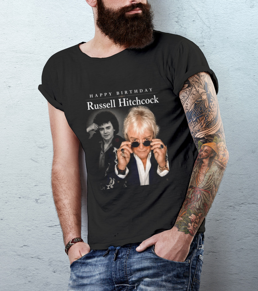 Happy Birthday Russell Hitchcock Iconic Music Celebration T-Shirt
