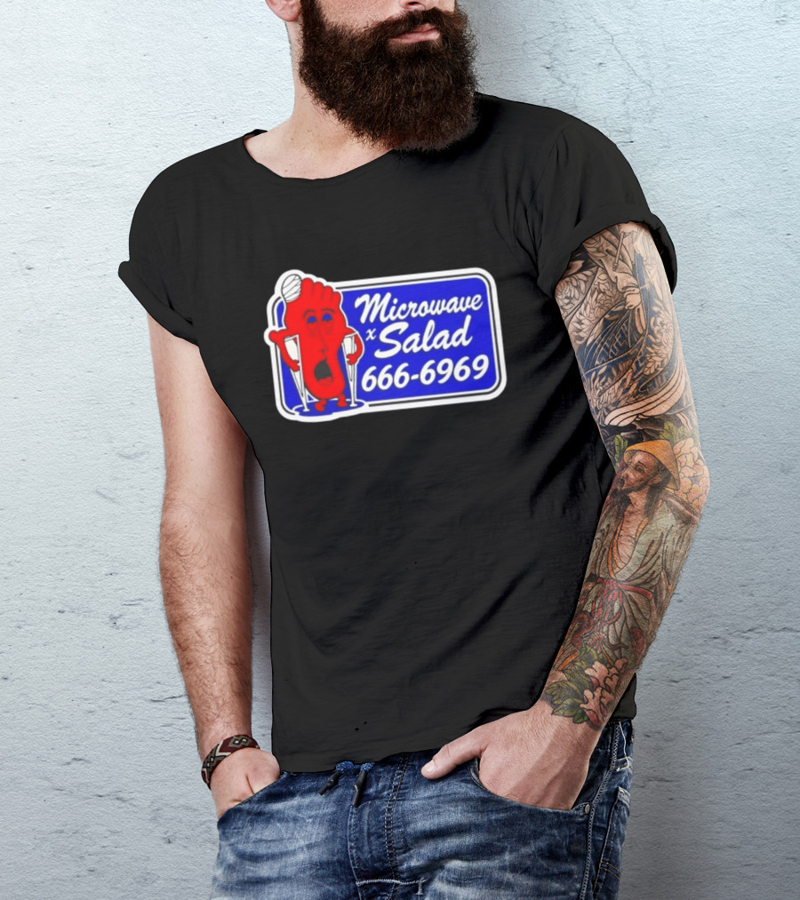 Microwave X Salad 666 6969 Red Foot With Crutches T-Shirt