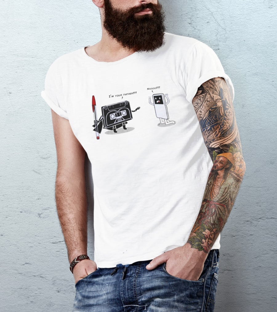 Cassette Tape Vader I'm Your Father IPod Noooo Pop Culture T-Shirt