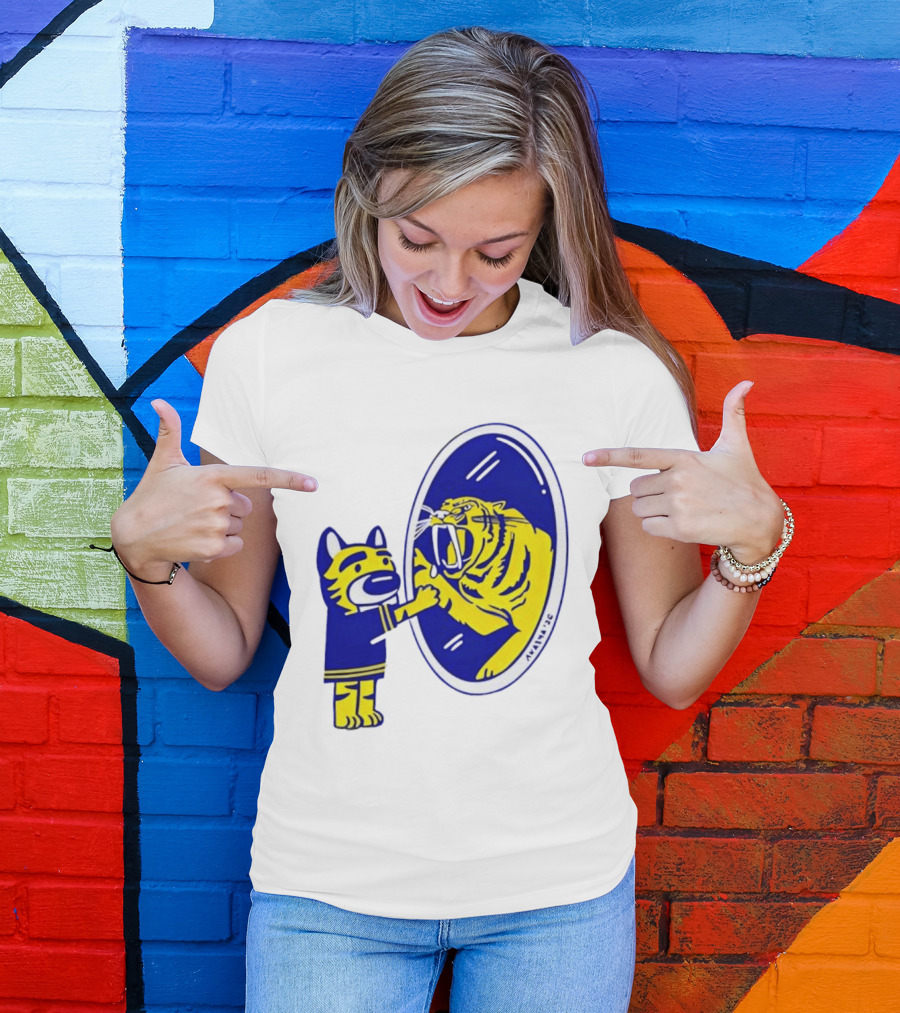 Gnash Predators Sabretooth Tiger Mirror Reflection T-Shirt