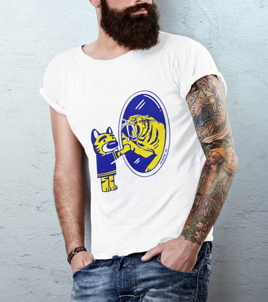 Gnash Predators Sabretooth Tiger Mirror Reflection T-Shirt