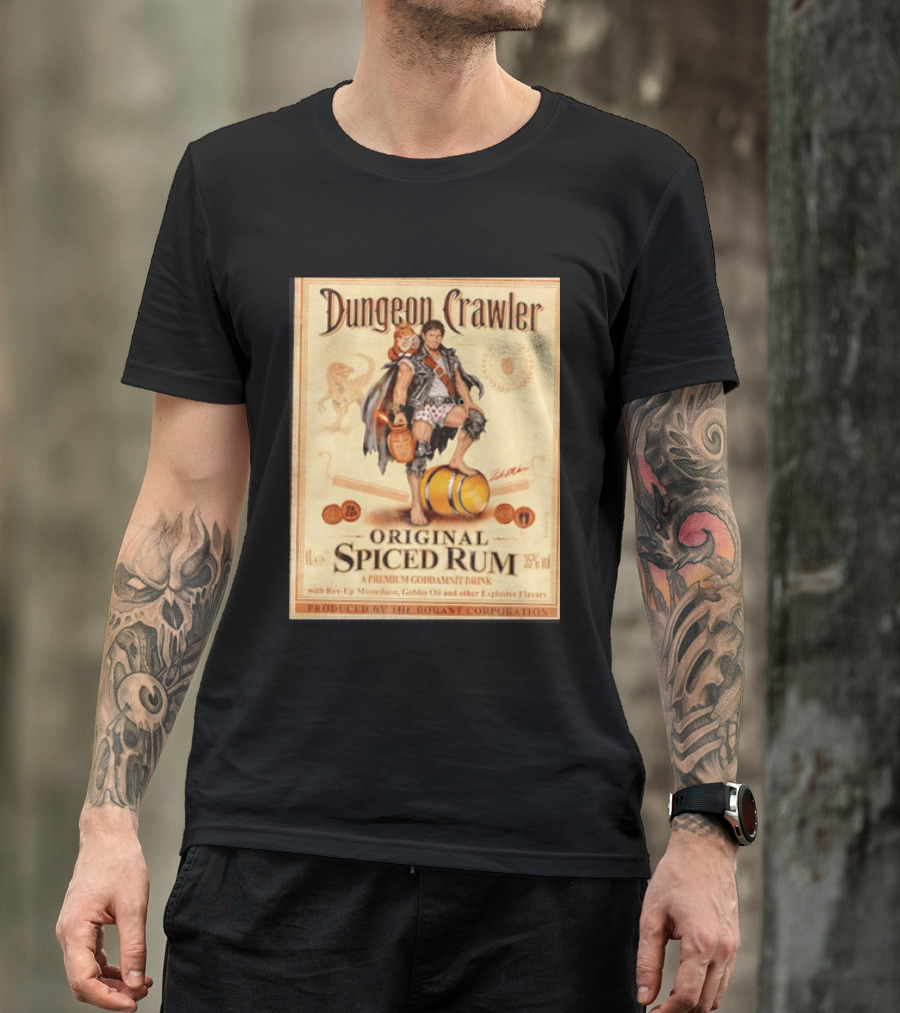 Dungeon Crawler Original Spiced Rum Borant Corporation Premium Drink T-Shirt