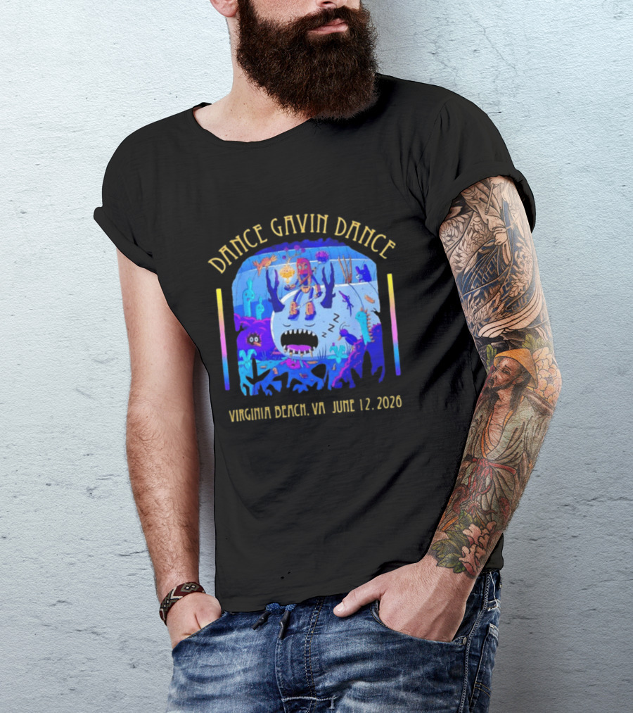 Dance Gavin Dance Underwater Virginia Beach VA June 12 2026 Concert Tour T-Shirt
