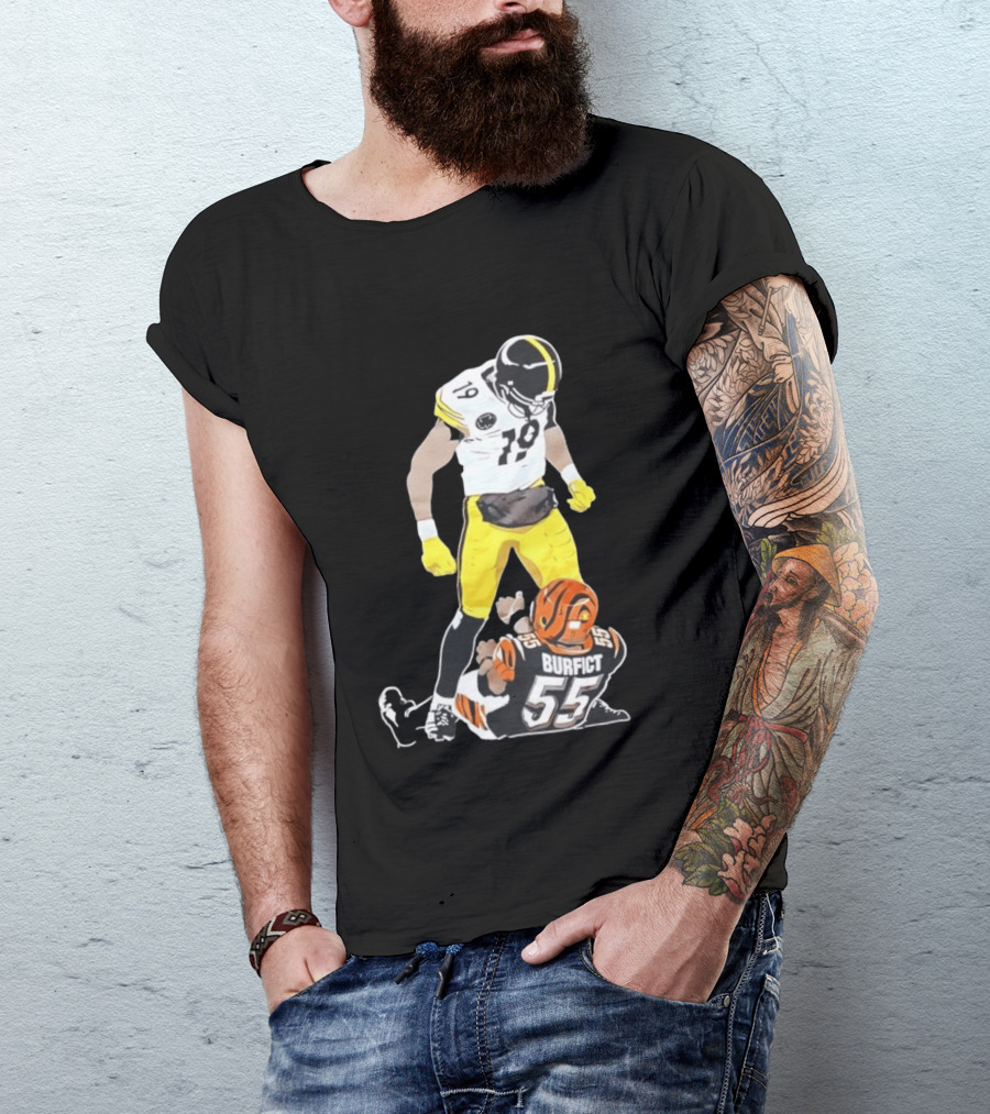 Pittsburgh Steelers JuJu Smith Schuster Over Vontaze Burfict NFL Highlight T-Shirt