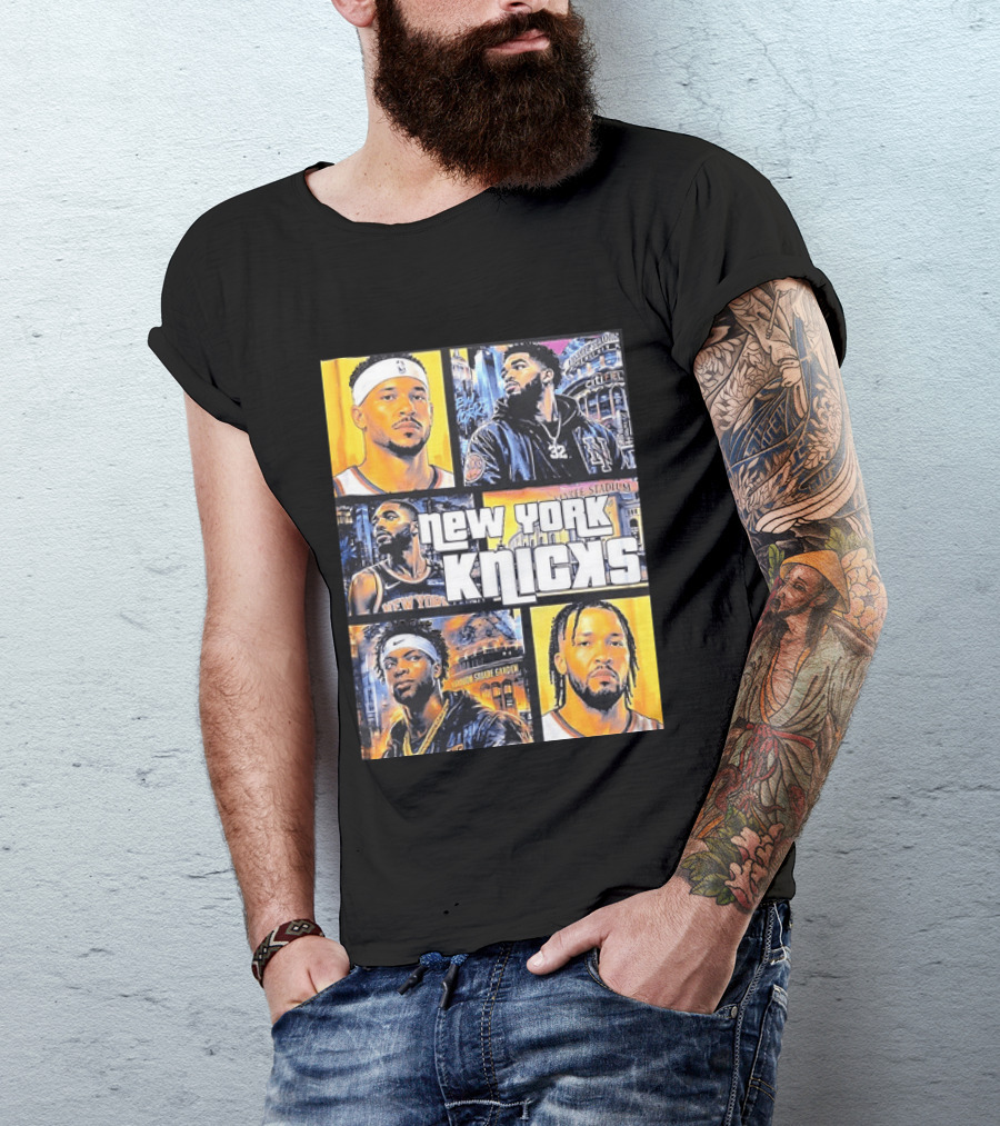 Josh Hart Karl Anthony Towns Mikal Bridges Julius Randle Jalen Brunson New York Knicks Yankee Stadium Madison Square Garden T-Shirt