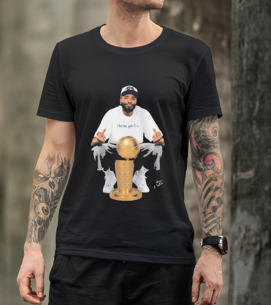 Mikal Bridges Larry O'Brien 2026 Them Picks T-Shirt
