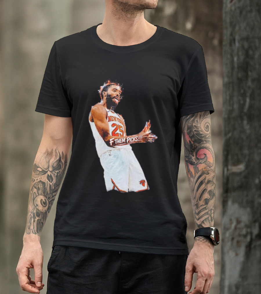 Mikal Bridges New York Knicks 25 F Them Picks T-Shirt