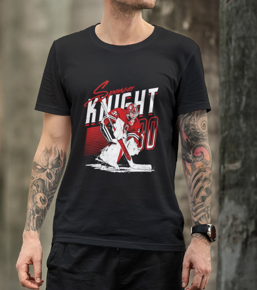Florida Panthers Spencer Knight Number 30 NHL Stripes T-Shirt